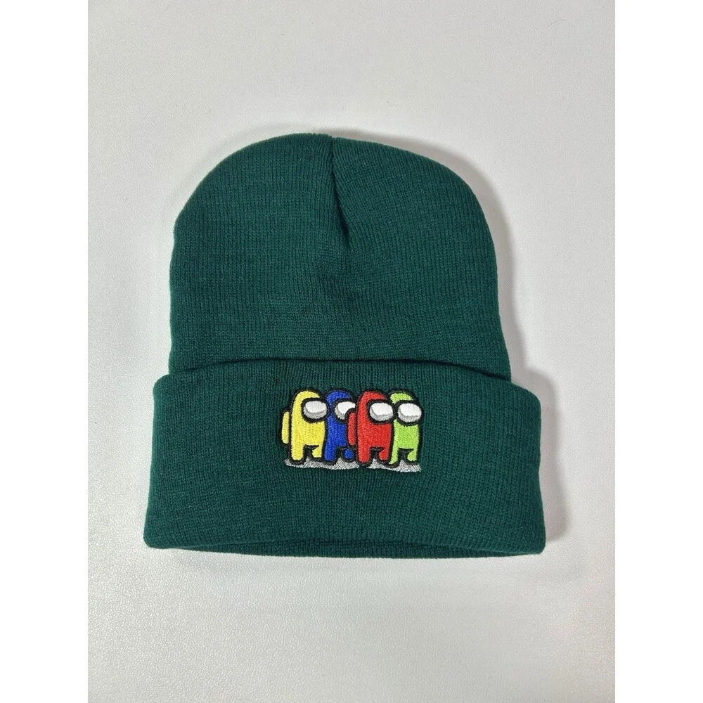 Among Us Kids’ Dark Green Beanie Hat Astronauts